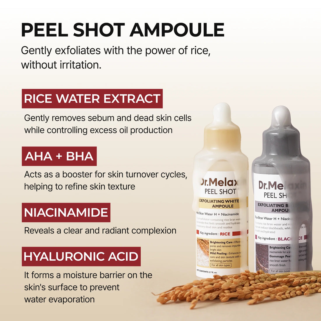 Dr. Melaxin Rice Peel Glow Shot (Set of 2)