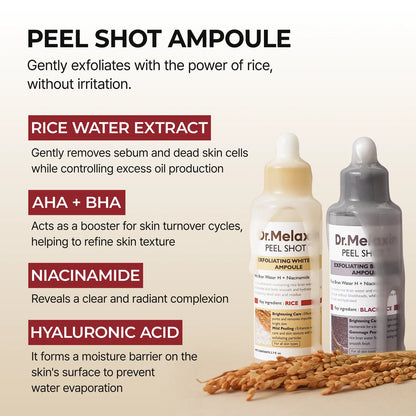 Dr. Melaxin Rice Peel Glow Shot (Set of 2)